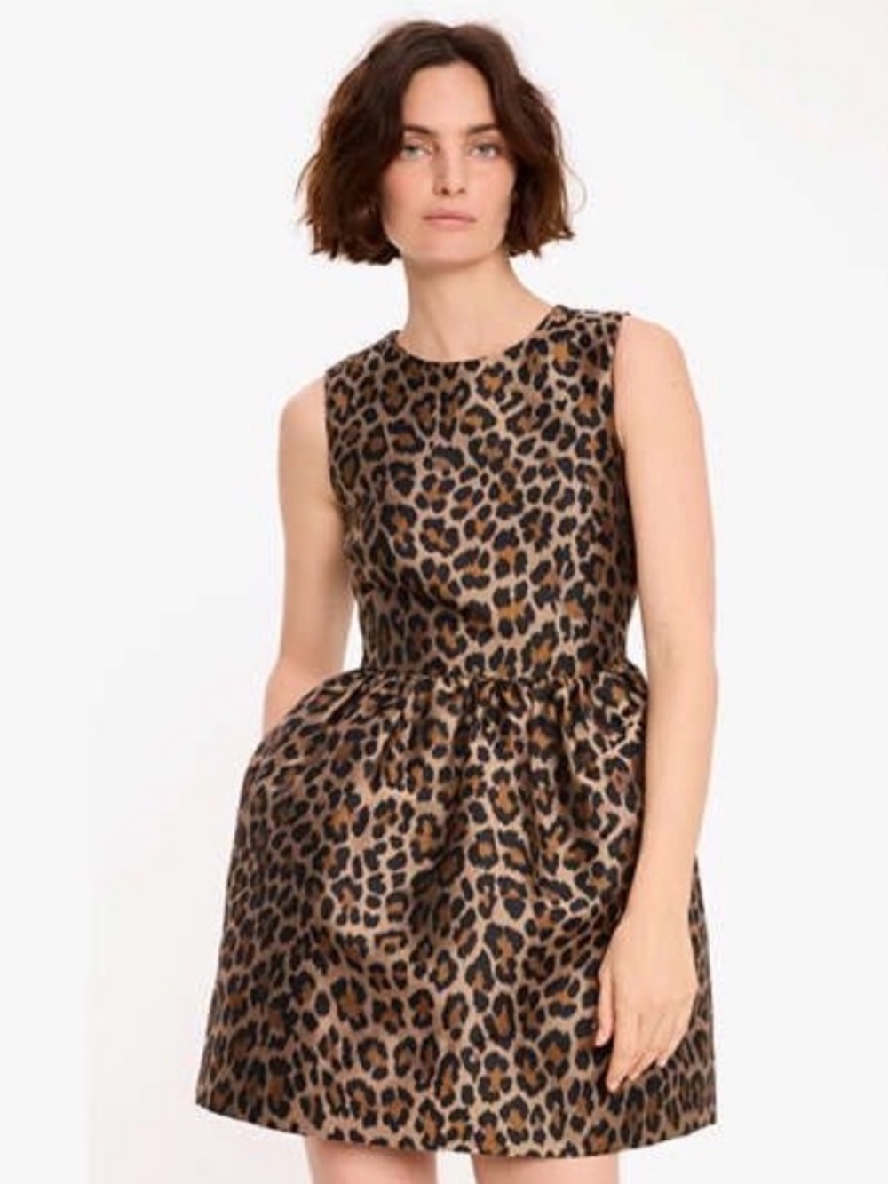 Kate Spade New York Leopard Print Fit & Flare Dress Size 16 Jacquard Party Dress